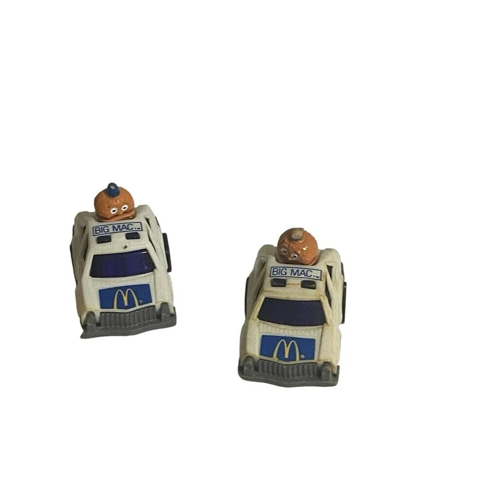 Vintage Lot of 4 FAST MACS 1985 McDonalds Happy Meal Toys Pull Back Car Racers